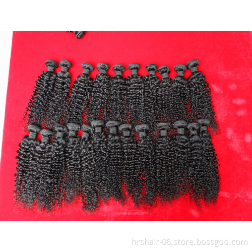 kinky curly ready to ship wholesale price Human Hair natural black Human Hair Bundles With Closure for black woman
